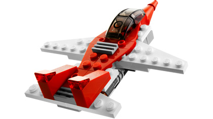 lego red plane instructions
